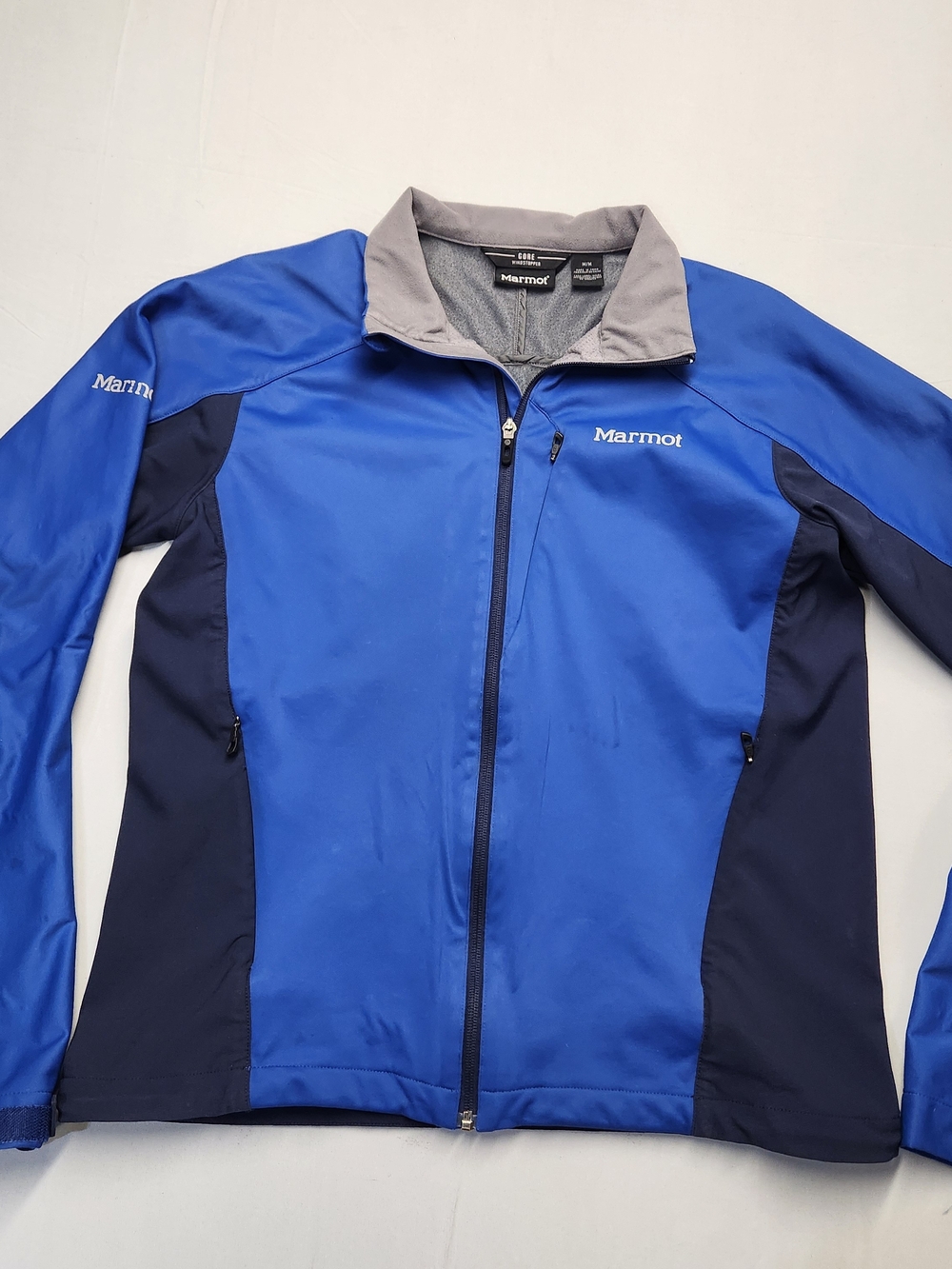 Marmot Gore Windstopper Jacket Mens Medium M Blue Navy Athletic Hiking Outdoor